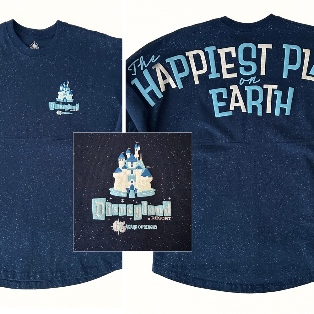 Disneyland Spirit Jersey 65th Anniversary Disney Parks Glitter Adult Shirt